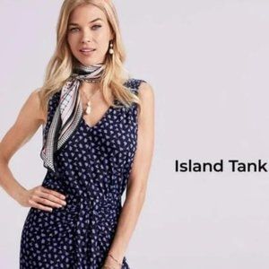 NWT CAbi Style #5916 Island Tank Blouse with Pressed Flowers